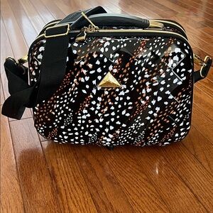 Stylish Black and Orange Cosmetic Bag